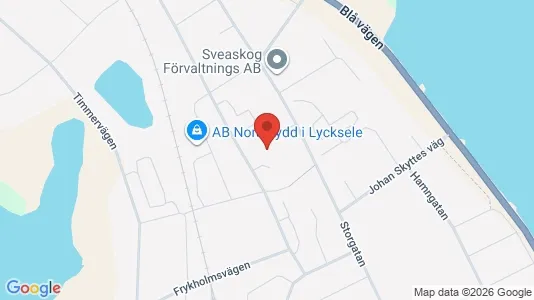 Affärslokaler att hyra i Lycksele - kort over placeringen