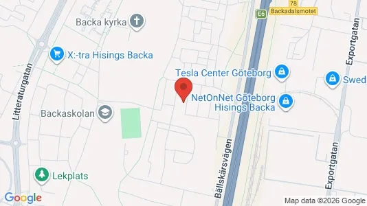 Industrilokaler att hyra i Norra hisingen - kort over placeringen