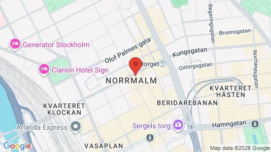 Affärslokaler att hyra i Stockholm Innerstad - kort over placeringen
