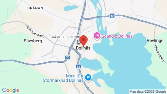Kontorslokaler att hyra i Bollnäs - kort over placeringen