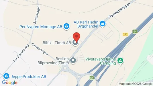Kontorslokaler att hyra i Timrå - kort over placeringen