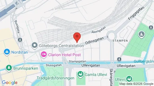 Kontorslokaler att hyra i Göteborg Centrum - kort over placeringen