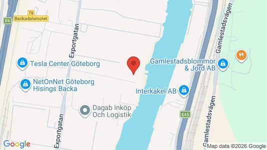 Lagerlokaler att hyra i Göteborg Östra - kort over placeringen