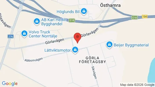 Kontorslokaler att hyra i Norrtälje - kort over placeringen