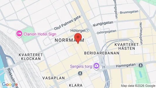 Kontorslokaler att hyra i Stockholm Innerstad - kort over placeringen