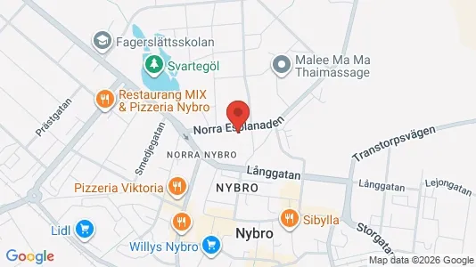 Industrilokaler att hyra i Nybro - kort over placeringen