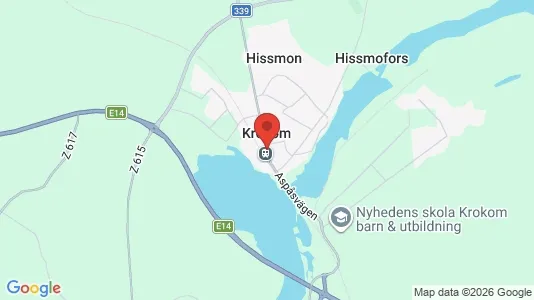 Kontorslokaler att hyra i Krokom - kort over placeringen