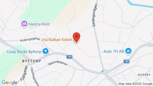 Lagerlokaler att hyra i Borås - kort over placeringen