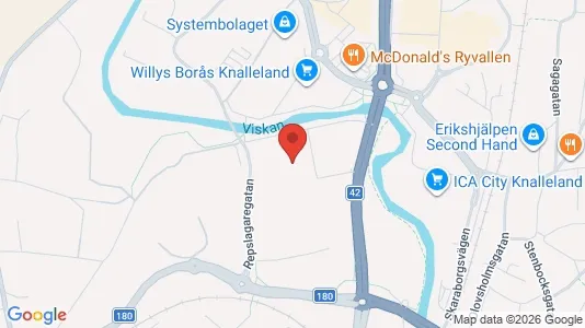 Lagerlokaler att hyra i Borås - kort over placeringen