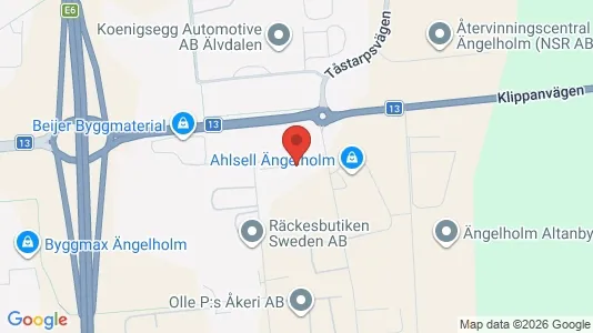 Kontorslokaler att hyra i Ängelholm - kort over placeringen