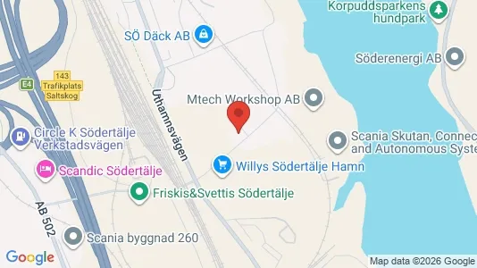 Kontorslokaler att hyra i Södertälje - kort over placeringen
