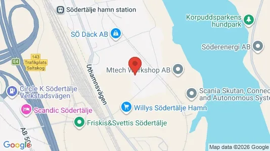 Kontorslokaler att hyra i Södertälje - kort over placeringen
