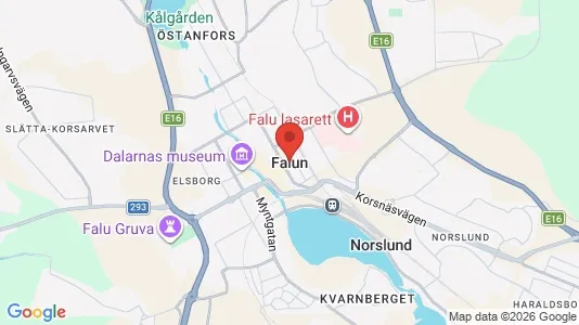Kontorslokaler att hyra i Falun - kort over placeringen