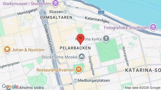 Kontorslokaler att hyra i Södermalm - kort over placeringen
