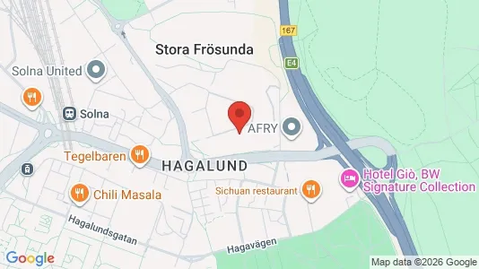 Affärslokaler att hyra i Solna - kort over placeringen
