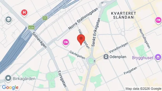Kontorslokaler att hyra i Vasastan - kort over placeringen