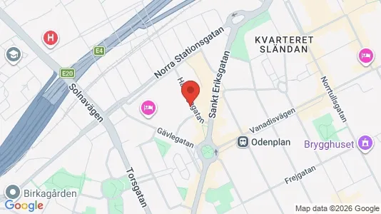 Kontorslokaler att hyra i Vasastan - kort over placeringen