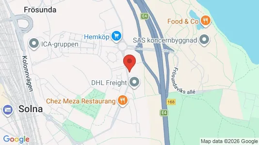 Affärslokaler att hyra i Solna - kort over placeringen