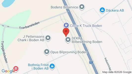 Kontorslokaler att hyra i Boden - kort over placeringen