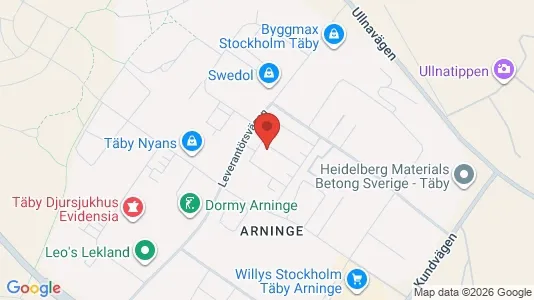 Affärslokaler att hyra i Täby - kort over placeringen