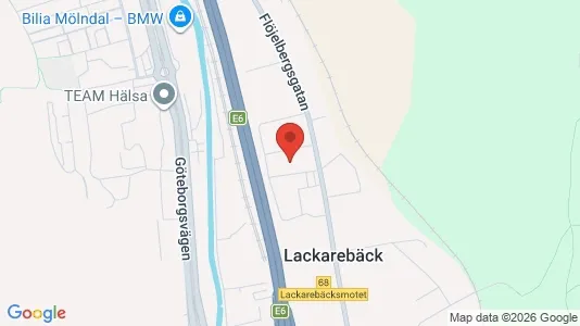 Kontorslokaler att hyra i Mölndal - kort over placeringen
