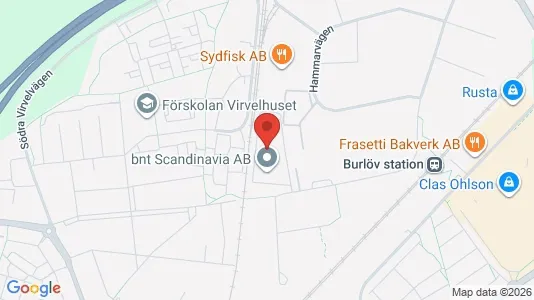 Kontorslokaler att hyra i Burlöv - kort over placeringen