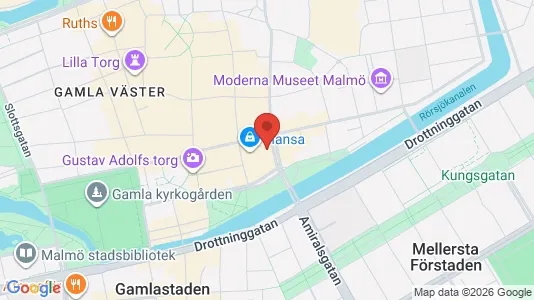 Kontorslokaler att hyra i Malmö Centrum - kort over placeringen