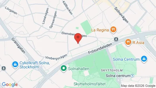 Industrilokaler att hyra i Solna - kort over placeringen