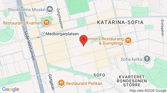 Kontorslokaler att hyra i Södermalm - kort over placeringen