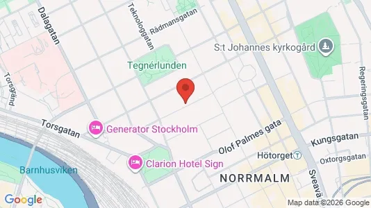 Kontorslokaler att hyra i Stockholm Innerstad - kort over placeringen
