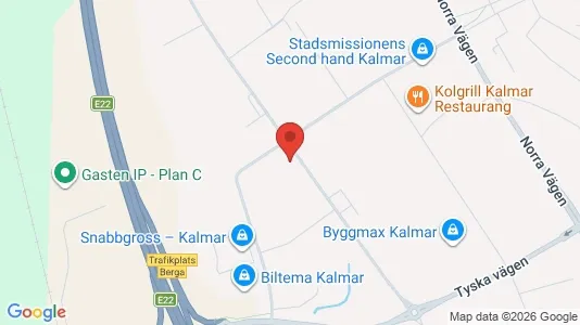 Industrilokaler att hyra i Kalmar - kort over placeringen