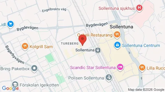 Kontorslokaler att hyra i Sollentuna - kort over placeringen