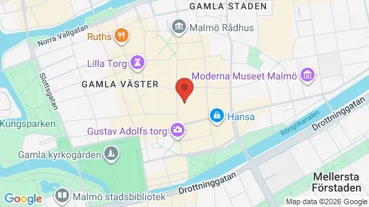Kontorslokaler att hyra i Malmö Centrum - kort over placeringen
