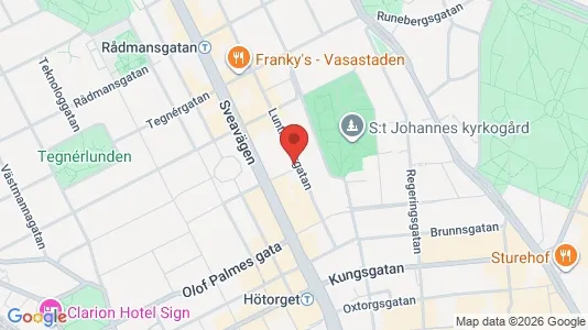 Kontorslokaler att hyra i Stockholm Innerstad - kort over placeringen