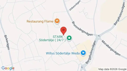Industrilokaler att hyra i Södertälje - kort over placeringen