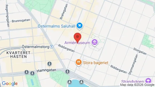 Kontorslokaler att hyra i Östermalm - kort over placeringen