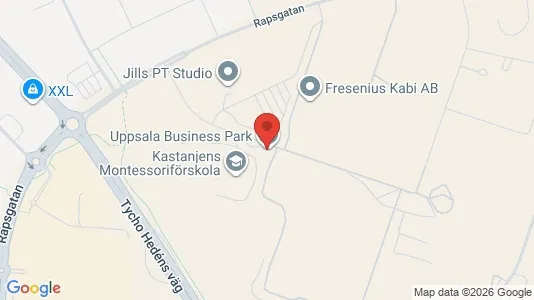 Industrilokaler att hyra i Uppsala - kort over placeringen