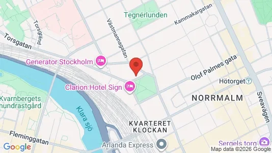 Kontorslokaler att hyra i Stockholm Innerstad - kort over placeringen