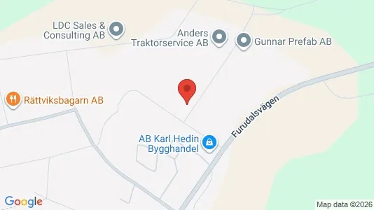 Industrilokaler att hyra i Rättvik - kort over placeringen
