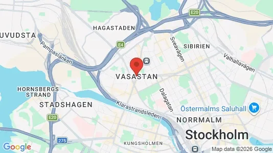 Affärslokaler att hyra i Vasastan - kort over placeringen