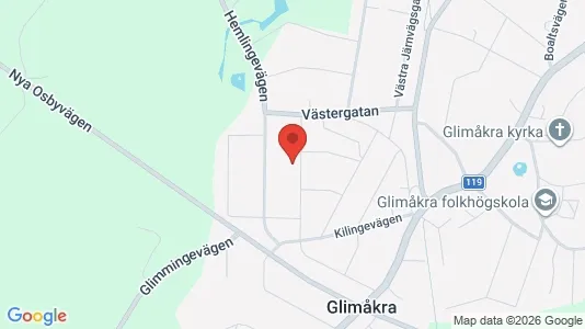 Kontorslokaler att hyra i Östra Göinge - kort over placeringen