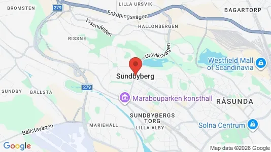 Affärslokaler att hyra i Sundbyberg - kort over placeringen