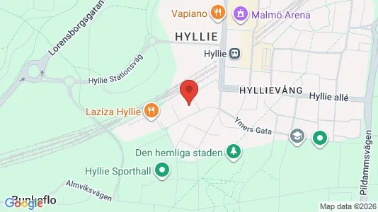 Kontorslokaler att hyra i Hyllie - kort over placeringen