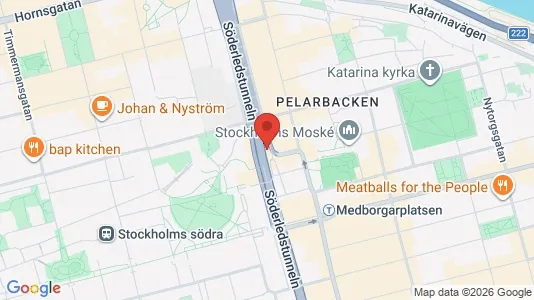 Kontorslokaler att hyra i Södermalm - kort over placeringen