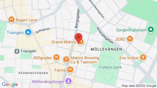 Kontorslokaler att hyra i Malmö Centrum - kort over placeringen