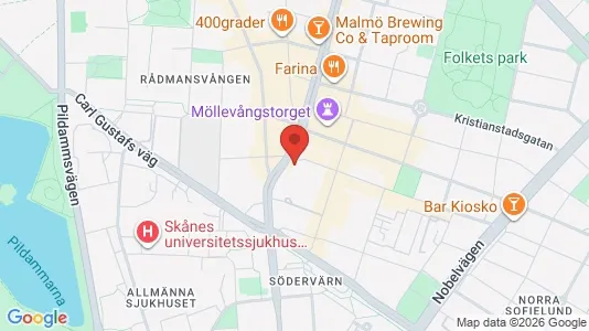 Kontorslokaler att hyra i Malmö Centrum - kort over placeringen