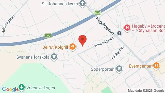 Kontorslokaler att hyra i Norrköping - kort over placeringen