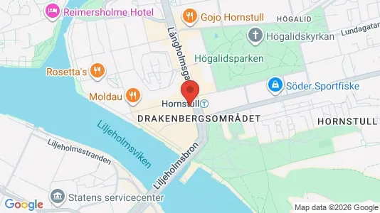 Kontorslokaler att hyra i Södermalm - kort over placeringen