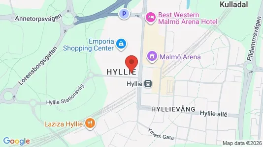 Kontorslokaler att hyra i Hyllie - kort over placeringen