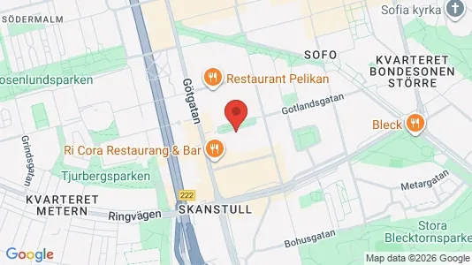 Kontorslokaler att hyra i Södermalm - kort over placeringen